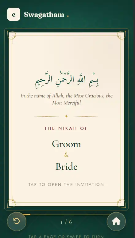 Wedding invitation template